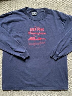 Y2K Steve & Barry’s beer pong champion long sleeve shirt